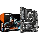 GIGABYTE B760 Gaming X AX Mainboard - Unterstützt Intel Core Prozessoren der 14. Generation, 8+1+1 Phasen digitales VRM, bis zu 7600MHz DDR5 (OC), 3X PCIe 4.0 M.2, Wi-Fi 6E, 2.5GbE LAN, USB 3.2 Gen 2