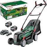 Bosch Akku-Rasenmäher UniversalRotak 2x18V-37-550 (bis zu 500 m² mit 2X 4,0 Ah Akkus; 18 Volt System; Schnittbreite 37 cm; 2 x 18V 4,0 Ah Akkus und Ladegerät)
