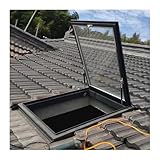 Großes Dachfenster und Oberlicht, Tageslichttür für den Keller mit doppelschichtigem gehärtetem Glas, robuste Dachluke für Flur, Dachboden, Treppe, Garage (50 x 100 cm)