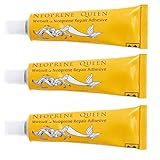 Stormsure Neopren-Kleber, 3x5g, Synthetischer Kautschuk, Paste, Schwarz, Wasserfest, Neopren-Reparaturkleber