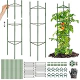 Tomaten Rankhilfe, 3 Stück Gurkenturm Rankhilfe Verstellbarer Höhe,Tomatenturm, Tomatenkäfig, Gurkenturm Rankhilfe, Rankgitter für Tomaten, Gurken, Blumen, Pflanzen, Garten, Pflanzenstütze 11mm