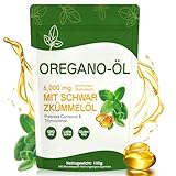 Oregano Öl Kapseln, 180 Softgels, 2-in-1 Öl von Oregano mit Schwarzkümmel, 6000mg, 4-fache Stärke Carvacrol & Thymochinon | Pflanzlich, Nicht-GVO & Immununterstützung