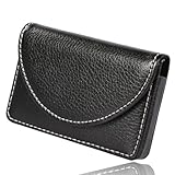 Crrynuo Professionelle PU Leder Luxus Visitenkartenhalter， 1 Stück Kleines Geldbörse Portemonnaie LedEWFAer,Mini Geldbörse Herren,schwarz Mini-Edition,Portemonnaie Kreditkartenetui für Frauen Mädchen