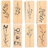 NUOBESTY 8St hölzernes Siegel stempel kinderstempel geschenktueten longieren geschenksackerl Herstellung Abdeckung Band briefumschläge DIY-Stempel- Tagebuch-Planer-Stempel Holz