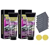 KUWUNG Auto Politur Set mit 120g Kratzer Reparatur Wachs für Nano Tuch für Kratzer, Auto Kratzer Paste Polierwachs, Autolack Reparatur Polieren Paste (2 Pcs)