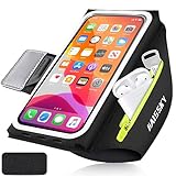 Handytasche Joggen mit Kopfhörertasche, Razobws Armband Handy Arm Strap Band Hülle für iPhone 17 16 15 14 13 12 11 Pro Max Galaxy S24 S23 Ultra Gürtel mit Verstellbarem 17,2 cm (6,8 Zoll)