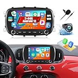 CAMECHO 7 Zoll 2+64G Navi Autoradio für FIAT 500X 2014-2020 mit HD Touchscreen, Android 13 Wireless Carplay Android Auto 2Din Radio mit Bluetooth WiFi GPS FM/RDS Mirror Link +Rückfahrkamera Canbus
