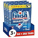Finish Quantum Fresh Spülmaschinentabs - Geschirrspültabs für kraftvolle Reinigung, Fettlösekraft und Glanz - Sparpack mit 282 Tabs (3 x 94 Tabs)