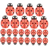 CIYODO 50 Stück Teiliges Mini Marienkäfer Dekofiguren aus Wetterfestem Resin und Kunststoff Leichte Charms für Garten DIY Bastelarbeiten und Pflanzendekoration Langlebig und Vielseitig