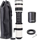 JINTU 420-1600mm f/8.3 HD Telefoto-Zoomobjektiv für Canon Nikon Spiegelreflexkameras 4000D 2000D T7 T7i T6 T6i T5 T5i 80D 77D 650D 70D 60D 50D 5D D5600 D5500 D3100 D3300 D3400 D90 D5200 D7500