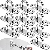 TXXATX Augplatte Edelstahl M5 Augplatte mit Öse 10 Stück Wandöse Deckenöse Ösenplatte für Decksplatt Befestigungsösen Deckenhaken Hängessel Sonnensegel Befestigung