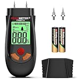Feuchtigkeitsmessgerät, Feuchtigkeitsmesser Mit Batterie und LCD-Display, geeignet für die schnelle Bestimmung des Feuchtigkeitsgehalts von Rohholz, Papier, Sperrholz, Gipswände, Bodenbeläge, etc.