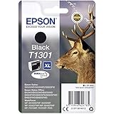 Epson Original T1301 Tinte Hirsch (SX420W BX320FW SX620FW BX/SX525WD BX625FWD BX305FW B42WD BX925FWD BX635FWD BX535WD SX435/440W BX630FW SX235W WF7015 7515 7525 3010 3520 3540) schwarz