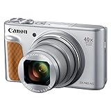 Canon PowerShot SX740 HS Lite Edition Digitalkamera (20,3 MP, 40-Fach optischer Zoom, 7,5cm (3 Zoll) Display, DIGIC 8, 4K Ultra HD, HDMI, WLAN, Bluetooth, Blendenautomatik, Zeitautomatik), Silber