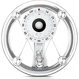 oiakus Professionelle Analoge Badezimmerwaage, Mechanische Waage, Wägebereich 264 Lbs/120KG, Rundes Gehärtetes Glas, Für Zuhause, Fitnessstudio Und Hotel