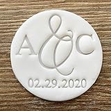 Personalisierte Keksstempel mit Ihren Initialen, Hochzeitsstempel Fondant