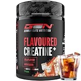 Flavoured Creatine Pulver - 550g - Creatin Monohydrat + L-Taurin - Mikronisiertes Kreatin mit Geschmack - Ohne Zucker & Top Löslichkeit - Vegan (Cola)