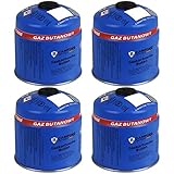 TW24 Gaskartusche mit Schraubventil 4X 500g Schraubkartusche Butan Gas Kartusche Camping Ventilkartusche Campinggaskartusche
