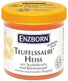 Enzborn Teufelssalbe Heiss | Langanhaltender Wärmeeffekt | Ohne Rückstände | Mit Teufelskralle und Brennessel | Dermatologisch Geprüft | 200 ml