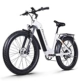 VOZCVOX Elektrofahrrad MX06 Ebike Herren Damen 26 Zoll Pedelec Trekkingrad E-Cityrad mit 48V 17.5Ah Akku, 7 Gang,3.0' Fat Tire Ebike