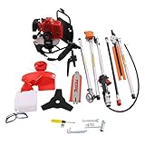 4 in 1 Multifunktionale Trimmwerkzeuge 52cc 2-Takt-Gas-Heckenschere, Unkrautvernichter, Fadentrimmer, Freischneider, Stangensäge mit Verlängerungsstange, Gartenpflege-Set