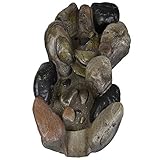 Köhko Wasserkaskaden Bachlauf gebildet aus Stein Länge 75 cm Mündungsschale erweiterbar Bachlaufelement 14004M