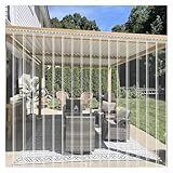 Transparenter PVC-Streifen, Türvorhang, vertikale Jalousien für industrielle Lager, Terrasse und Scheune, 75 x 210 cm, langlebig, einfach zu installieren, energieeffizient, ideal für Kühler und Ställe