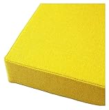 Generisch Bankauflage Bankkissen Auflage Bierbankauflage für extra Komfort rutschfest und langlebig Sitzauflage für Bay Fenster Schaumpolster in Gold 60x30x5cm.