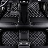 Anpassen Leder Auto Fußmatten Passt für 99% der Modelle,Passend Für Volkswagen,Für BMW,Für Benz,Für Audi, Für Skoda,Für Opel,Für Hyundai,Für Ford,Für Toyota,Für Kia,usw (Schwarz)