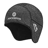 ROCKBROS Fahrradkappe Winter Mütze Winddicht Warm Unterziehmütze Bike Cap für Outdoor Sports Radfahren Skifahren Laufen Unisex
