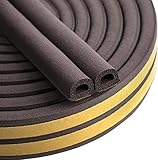 Dichtungsband für Türen Fenster, 6M Türdichtung Selbstklebendes Fensterdichtung Anti-Kollision Gummi Schaum Siegel Streifen Schalldämmung Dichtungsband Selbstklebendes Braun