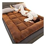 Japanische Bodenmatratze, Futon-Matratze, Tatami-Matte, aufrollbares, ultraweiches, Flauschiges Faltbett für Zuhause, Schlafsaal (Farbe: A, Größe: Twin) (A Double)