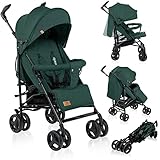 LIONELO Irma Kinderwagen bis 15 kg, Kinderwagen, leichter moderner Kinderwagen mit Liegefunktion, faltbar, große 6-Zoll-Räder, großer Korb, Tasche, Moskitonetz