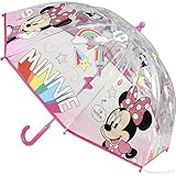 Disney Regenschirm für Kinder mit Frozen, Mickey, Minnie und Stitch – Kinderschirm wind- und wasserfest mit buntem Design und ergonomischem Griff
