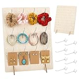PH PandaHall 2 Packung Holz Stecktafel Präsentationsständer Mit 30 Metallhaken Schlüsselanhänger Präsentationsständer Für Verkäufer Event Verkaufswerkzeug Organizer 43x33cm