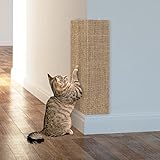 KARAT Kratzbrett für Katzen Zubehör - Sisal - Krallenpflege für Tiere - Kratzteppich für Zimmerecken, Sofa - Wandkratzbrett - Katzenkratzmatte - Kratzmatte - Eckkratzbrett (28 x 84 cm)