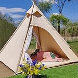 Outdoor 2M Canvas Camping Pyramide Tipi Zelt Erwachsene Indianer Tipi Zelt für 2~3 Personen