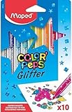 Maped - Glitzer-Filzstifte COLOR'PEPS GLITTER - hervorragende Deckkraft- extra viele Glitzerpartikel , 10 Stück (1er Pack)