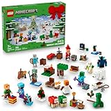 LEGO 21280 Minecraft Adventskalender 2025 - Bauspielzeug für Kinder Urlaub Countdown Set für Jungen & Mädchen ab 7 Jahren - 24 baubare Überraschungen & 8 Minifiguren für Gamer - Sammlerstück