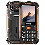 Hammer H Boost LTE Handy ohne Vertrag, 2.4 Zoll Farbdisplay, Robust, Mega Batterie 3500 mAh, (IP68), Stoßfest, Baustellen Tasten, Taschenlampe, Dual SIM, Tastenhandy - Schwarz, Schwartz
