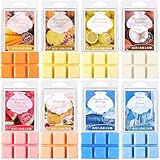 Duftwachs Wax Melts, Natürliche Lang Anhaltend Soja Kerze Wachs Schmelzen Vegan Jahrestag Geburtstag Geschenk Set Lufterfrischer Kokosnuss Zitrone Lavendel Zimt Passionsfrucht (Sommerküste)