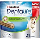 Dentalife PURINA Zahnpflege-Snacks im Maxipack für Kleine bis Große Hunde, Reduziert Zahnsteinbildung, 5 x 345 g