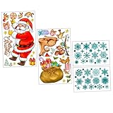 Cabilock 1 Satz Weihnachtliche Fensteraufkleber Partydekorationen Weihnachtskranz Gel weihnachtliche fensterbilder weihnachten fensterbilder weihnachtsdeko weihnachtliche wandtattoos PVC