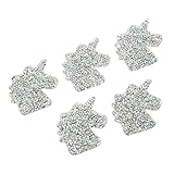 Zerodis Bekleidungszubehör Peripheriegeräte Niedliche Einhornform Harzrhinestone, der Brüche für Taschen Abdeckt Kleidung Diy Handwerk 3 Stück Aufnäher Zum Aufbügeln