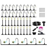 Bewässerungssystem Für Garten | Gartenbewässerungssystem Mit Tropf-Kit - Gartenzubehör Mit Verstellbaren Schlauchdüsen, Werkzeugset Für Pflanzen, Blumenbeete Und Gewächshäuser Im Außenbereich