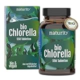 Chlorella Bio Presslinge I 550 Chlorella Tabletten, 100% gemahlene Chlorella Alge I Mit natürlichem Vitamin B12 I Ökologisch kultiviert & Bio-zertifiziert I Vegan, ohne Zusätze & Rückstände | naturity