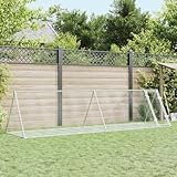 Kaninchen Haus Kleintierstall,Hasenstall Silbern 400x105x91 cm Verzinkter Stahl,Hasenhaus für Katzen,Hamster,Kätzchen