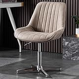 Armloser Bürostuhl, ergonomischer PU-Leder-Aufgabenstuhl, Drehstuhl, Schminkstuhl für Zuhause, Büro, Komfort