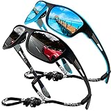 Perfectmiaoxuan Polarisierte Sonnenbrille Herren Damen für Radfahren Fahren Angeln Klettern Sommer Sportarten Leichtgewicht Urlaub Reisen Sonnen brille UV400-Schutz