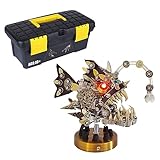 BrightBud 3D Metall Puzzle Bausatz, Laternenfisch 3D DIY Steampunk Metallmodell mit Farbwechsel-LED, Steampunk Fischmodell aus Metal, Kreatives Geschenk & Deko für Erwachsene, 700 Teile